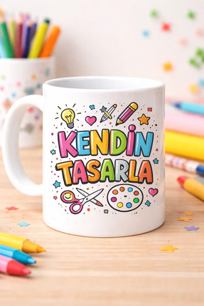 EYBaskı Tasarım Kişiye Özel Baskılı Kupa Bardak Porselen Resimli Baskı - Iste...