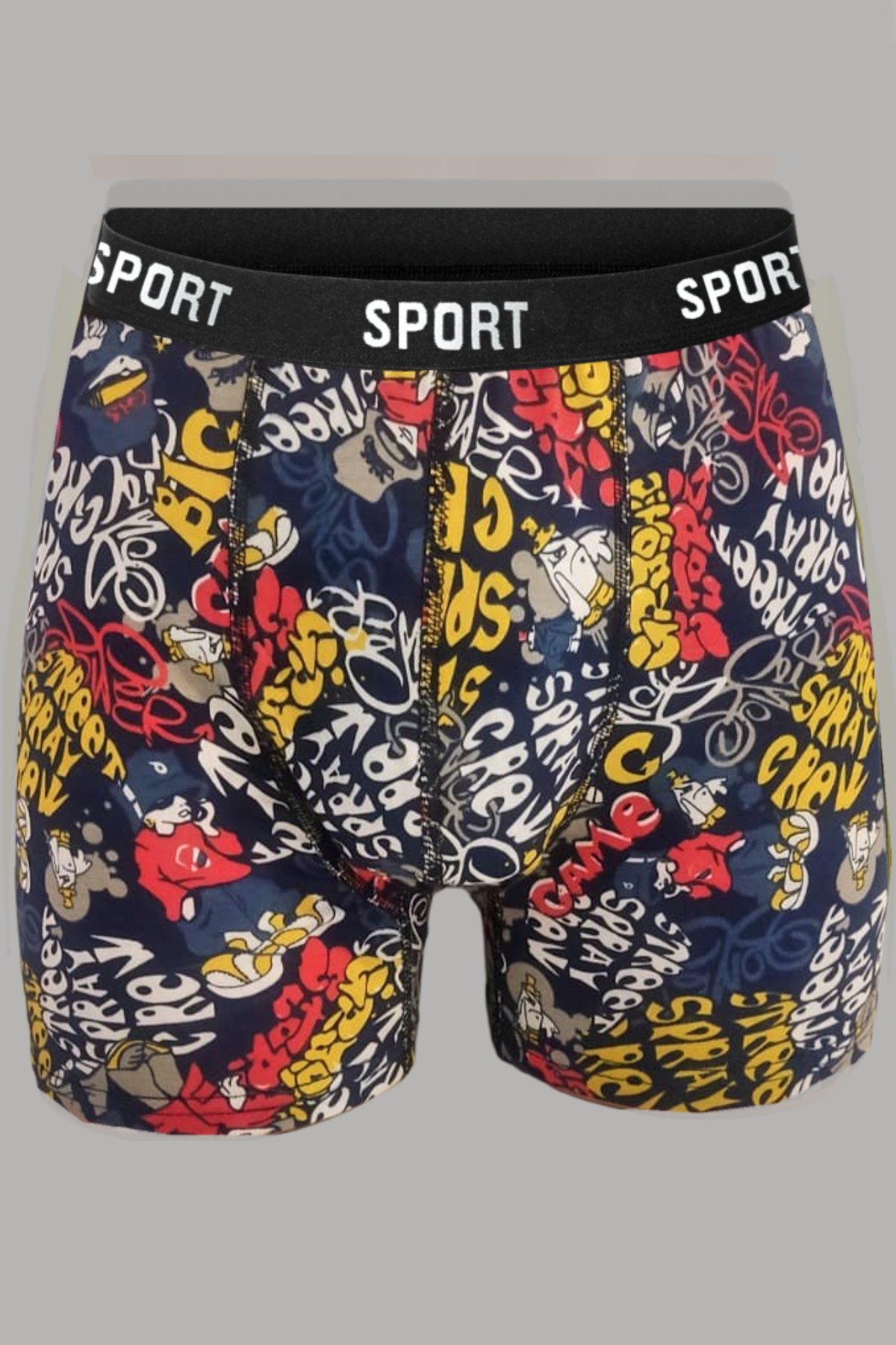 DeeAn Desenli Düz Karışık Erkek 7'li Paket Pamuklu Likralı Boxer görsel 4