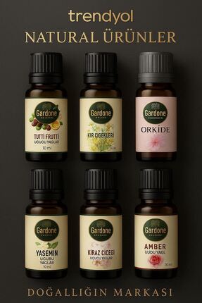Gardone Favori 6'lı Set Esansiyel Uçucu Yağ Aromaterapi Difizör Esansı Hava N...