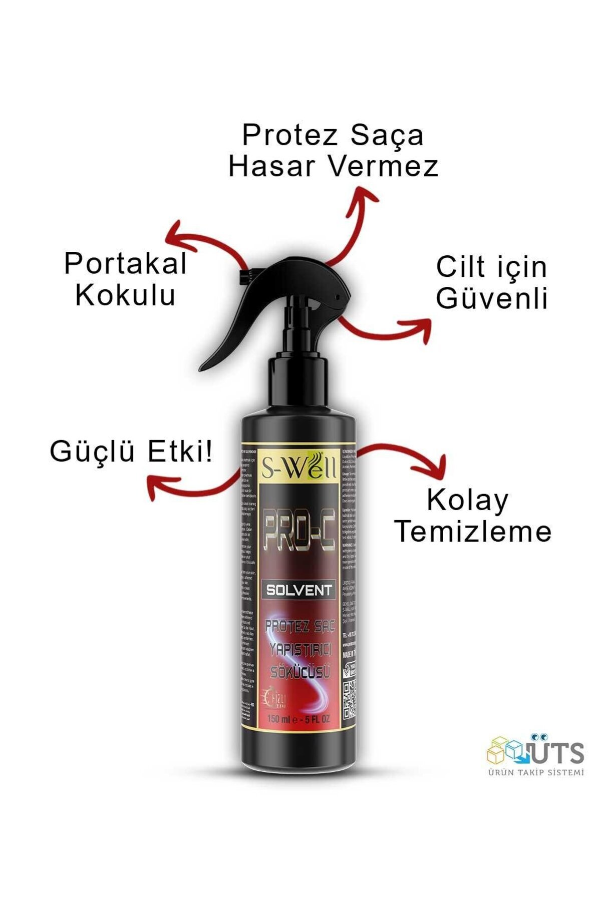 PRO-C Solvent Protez Saç Bant Sökücüsü 5 FL OZ (150 ML) — تصویر 5 از 7