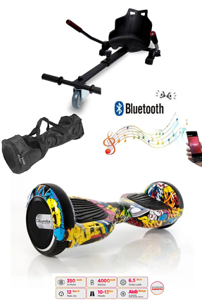 CityMate Elektrikli Kaykay Scooter Hoverboard Akıllı Denge 6.5 Inch + Hover K...