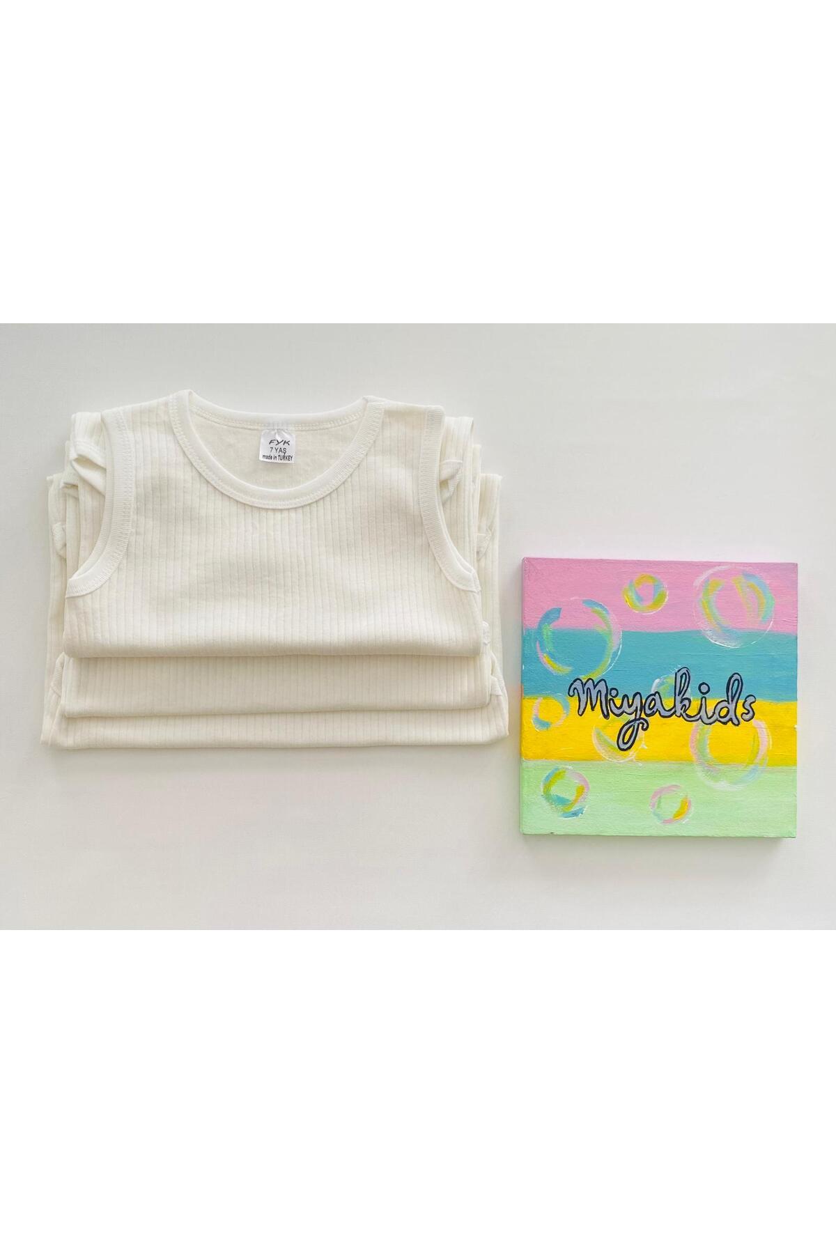 Miyakidsworld Unısex Iç Atlet Set Dört Mevsim Yumuşak Dokulu BÜYÜK BOY ÇITÇITLI BODY 5 Li Paket fotoğrafı 5 (önizleme)