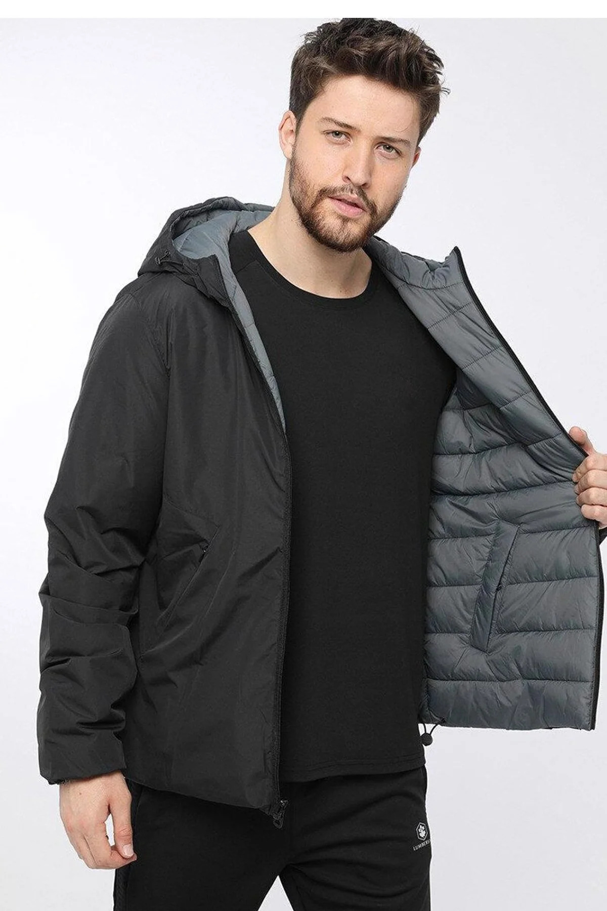 lumberjack Sn55 Lucas Coat Erkek Mont görsel 3