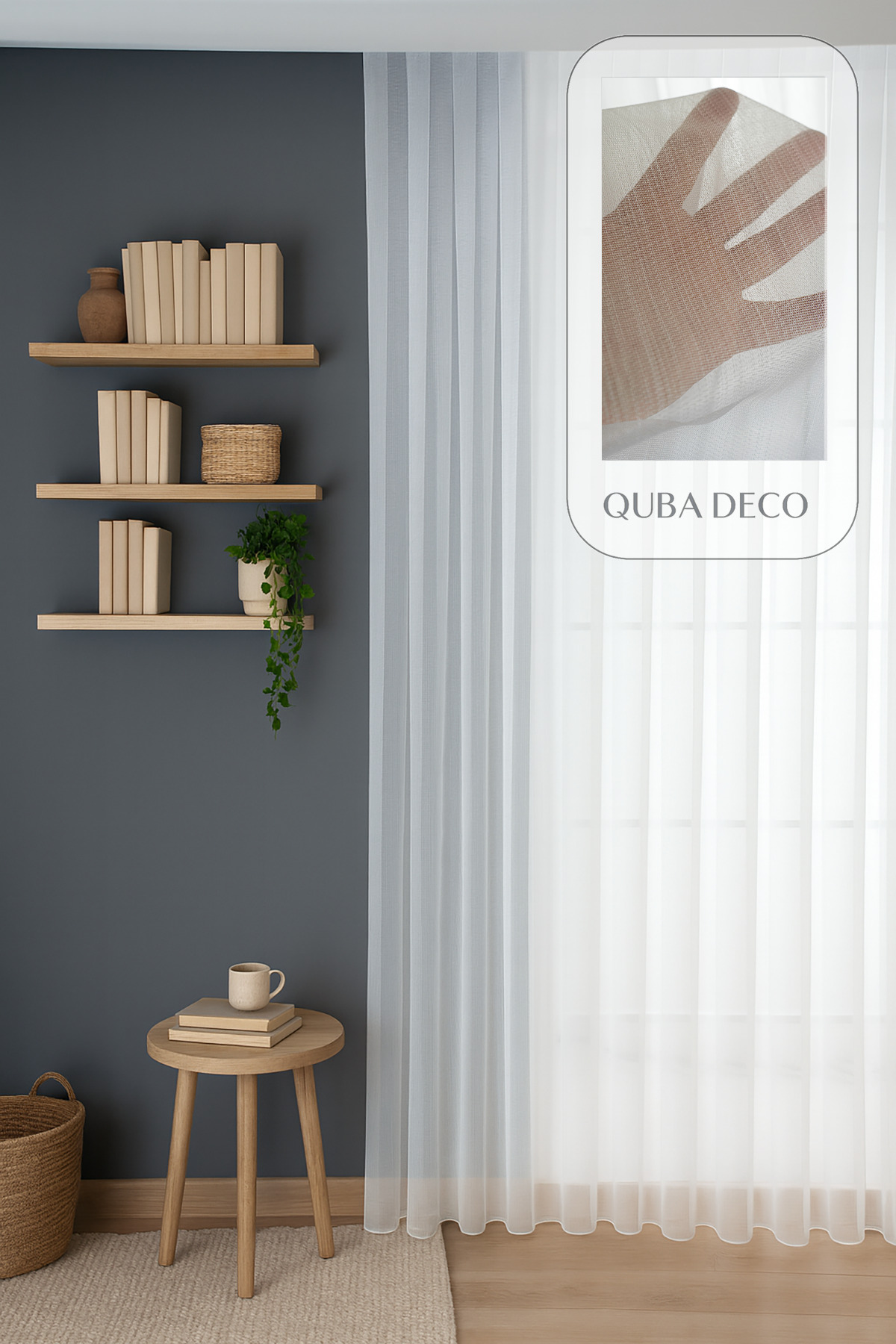 Soft Textured Stylish Pleated Tulle Curtain Living Room Living Room Bedroom Kids Room