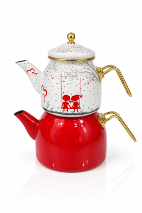 PR HOME Love Rose Model Emaye Çaydanlık