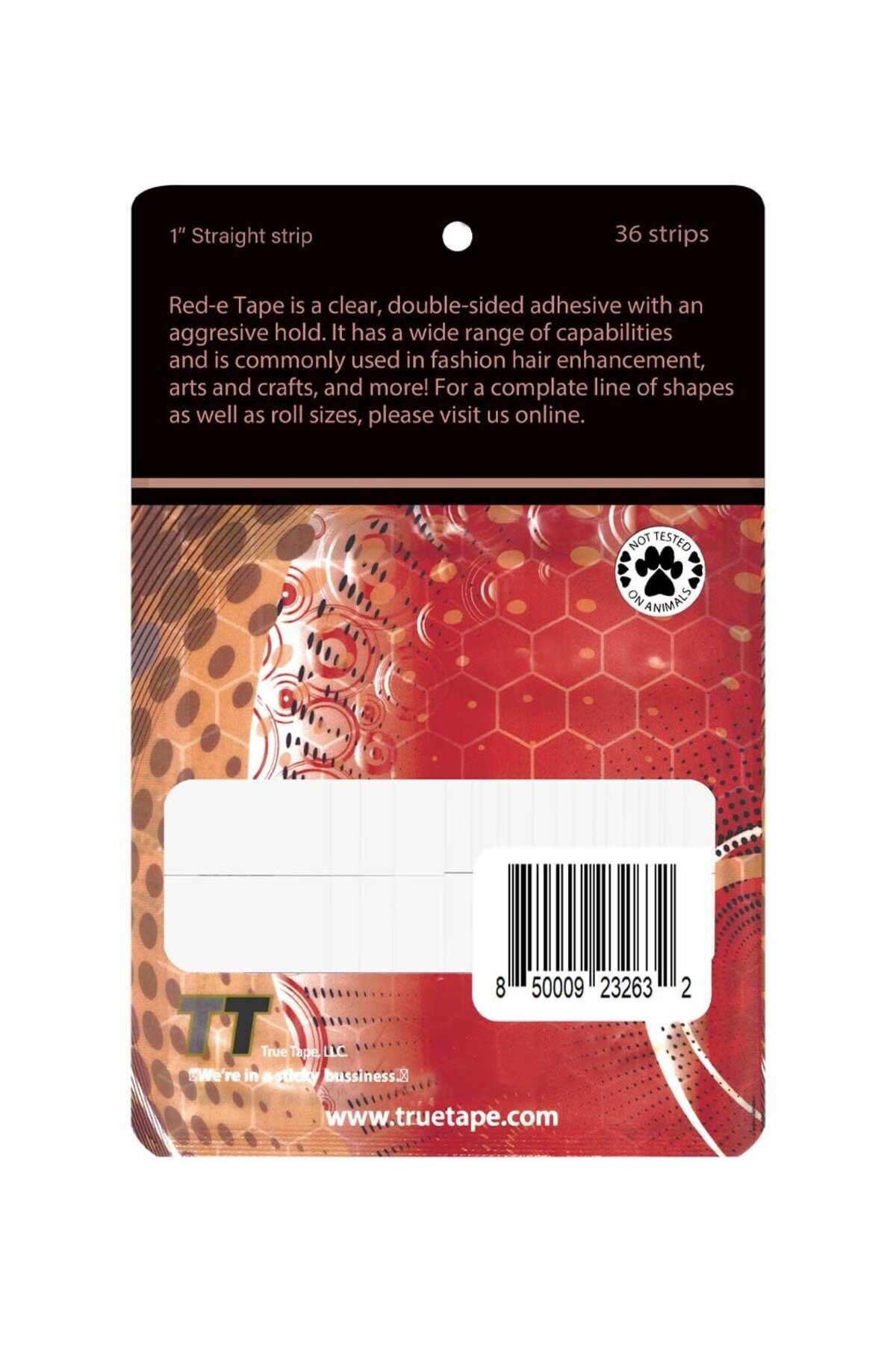 نوار موی مصنوعی Red-e Tape™ 1 اینچ در 3 اینچ (2.5 سانتی‌متر در 7.5 سانتی‌متر) — Red-e 1 اینچ Stright — تصویر 2 از 4