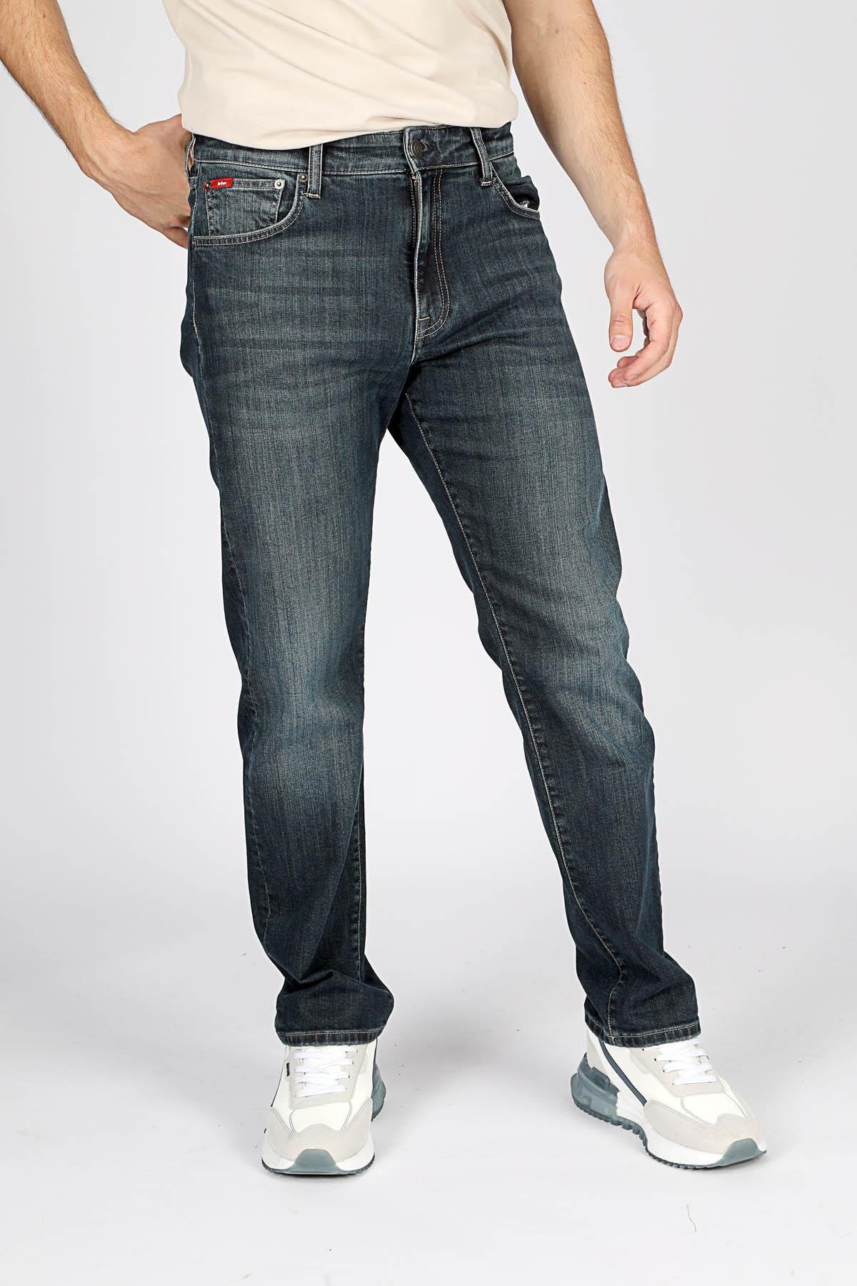 Lee Cooper  Ricky Yüksek Bel Normal Kesim Düz Paça Lisa Aqua Bnz Erkek Jean Pantolon - Görsel 4