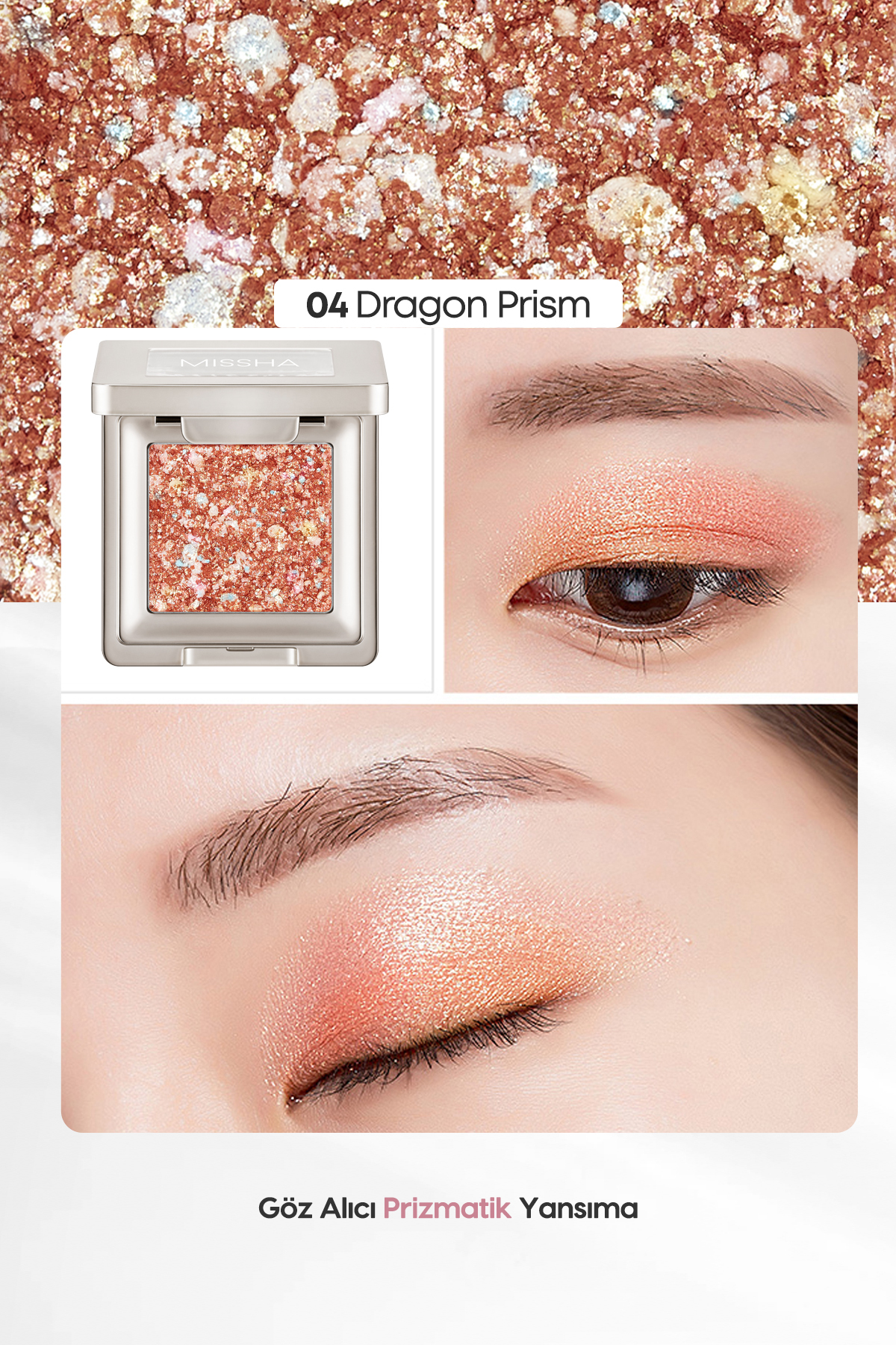 Topaklanmayan, El Yapımı Glitter Far Modern Shadow Glitter Prism (No.4 Dragon Prism) — نارنجی 111590 — تصویر 3 از 9
