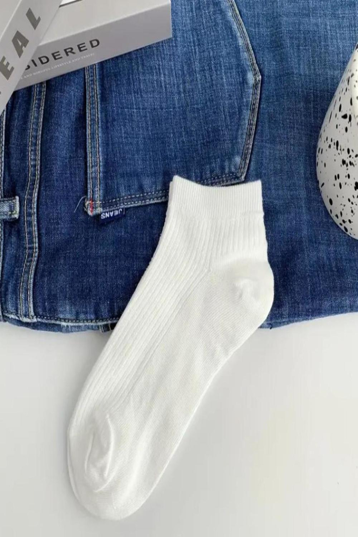 Ozzy Socks  6 Çift Şık Pamuklu Çizgili Patik Çorap Renkli Set - Görsel 5