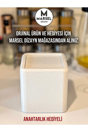 Genel Markalar Marsel Dizayn Şık Masaüstü Çöp Kutusu-Mutfak-Ofis-Banyo -Açılı...