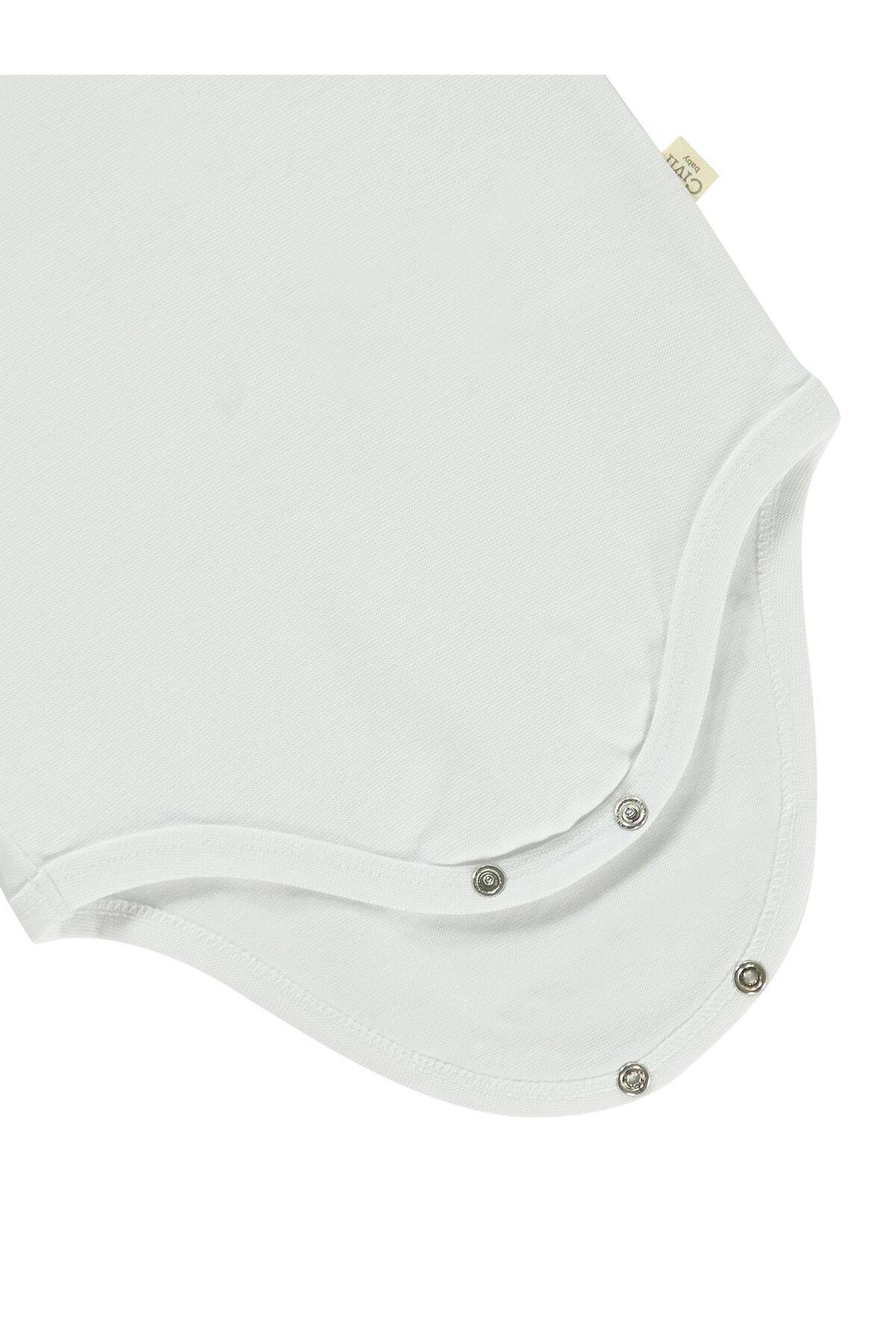 Civil Baby Organik 5 li Sıfır Kol 1-3 yaş Çıtçıtlı Badi - Ekru fotoğrafı 2 (önizleme)