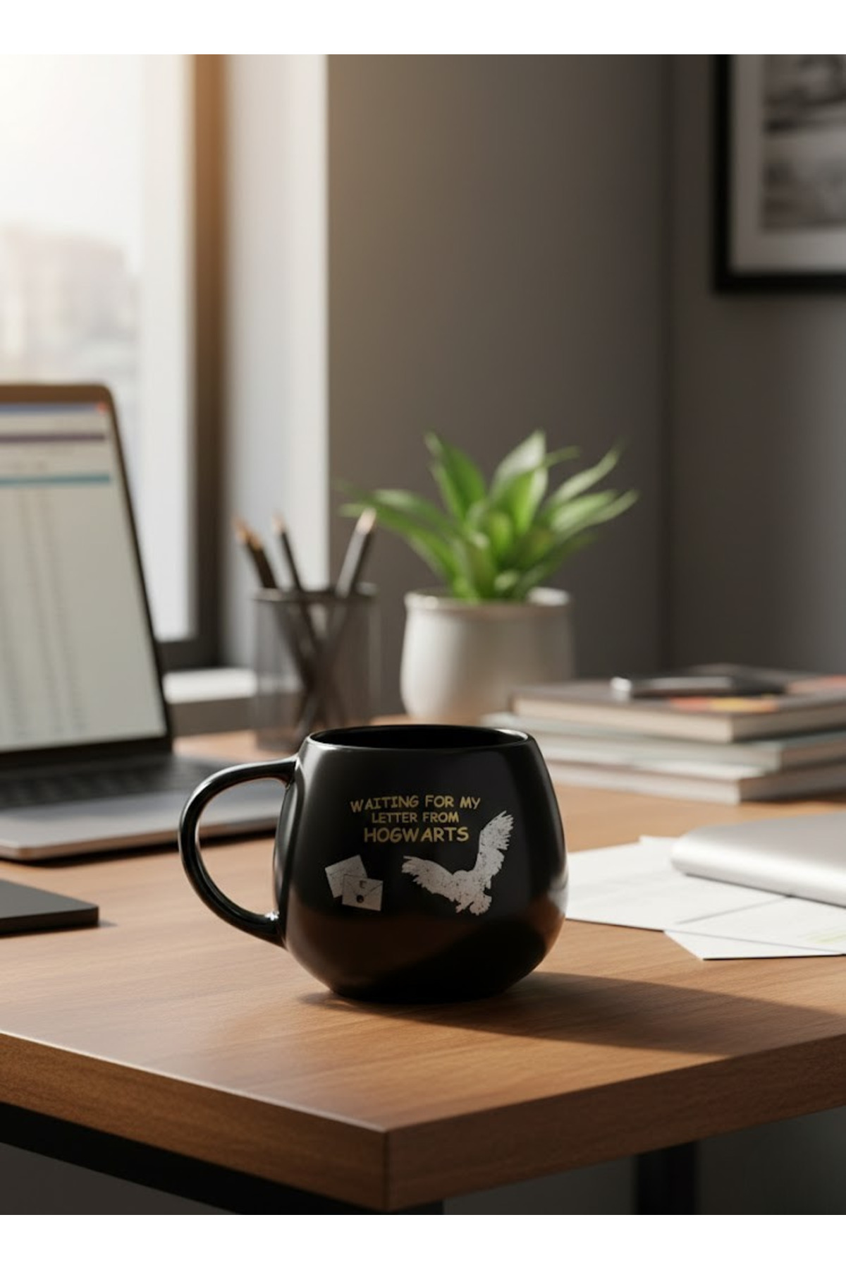 Licensed Waiting For My Letter From Hogwarts Black Mug