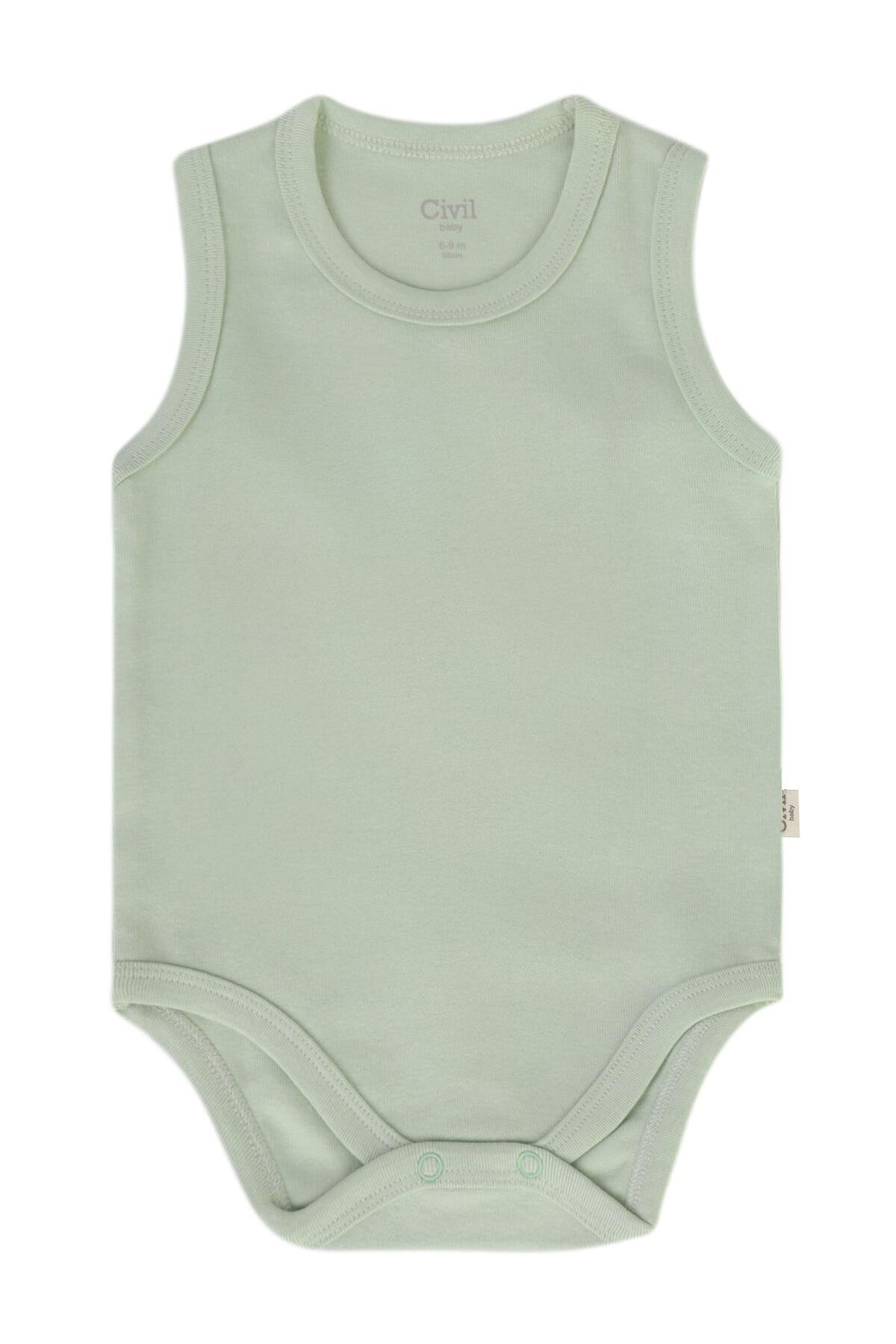 Civil Baby 3'lü Karışık Renk 3-36 Ay Çıtçıtlı Badi - Bej fotoğrafı 7 (önizleme)