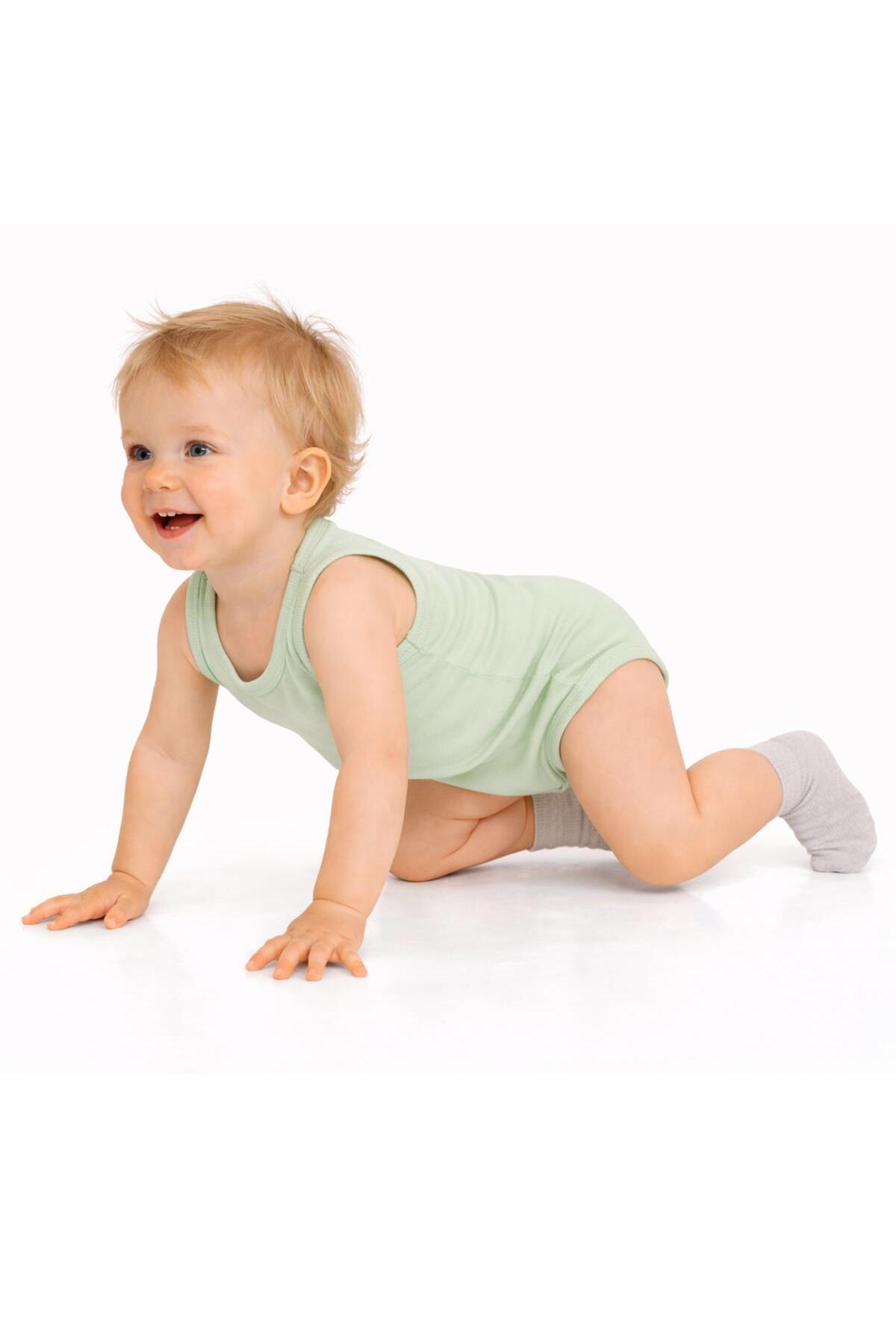 Civil Baby 3'lü Karışık Renk 3-36 Ay Çıtçıtlı Badi - Bej fotoğrafı 4 (önizleme)