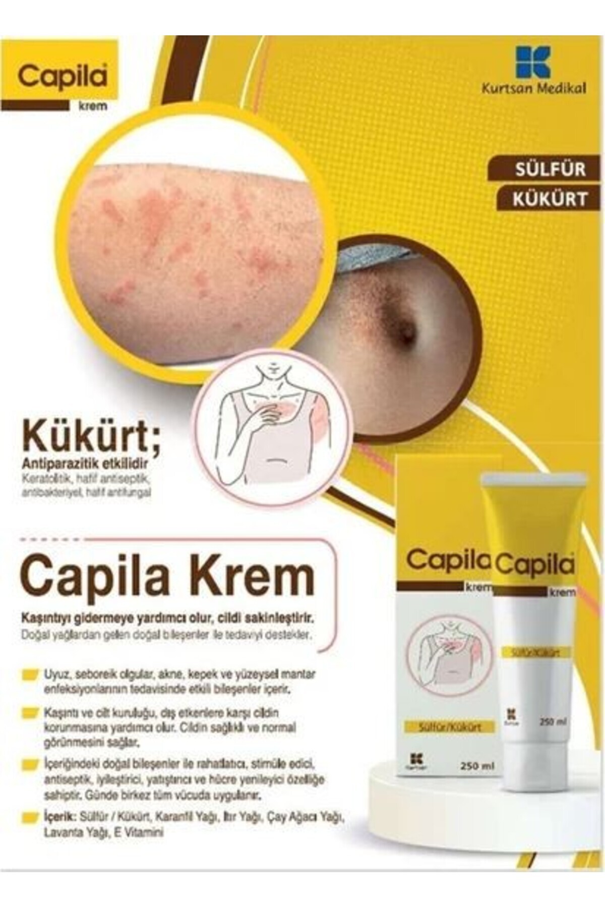 Sülfür Kükürt Krem 250 ml — CPK250 — تصویر 2 از 2
