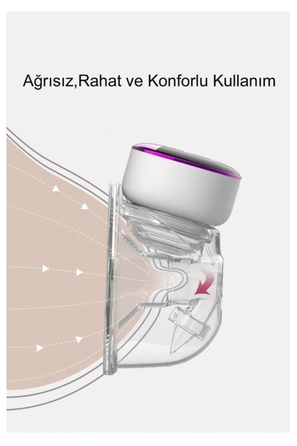 Arabest Giyilebilir Göğüs Pompası, Taşınabilir Eller Serbest Göğüs Pompası, 3 Mod ve 9 Seviye, 24 mm fotoğrafı 4 (önizleme)