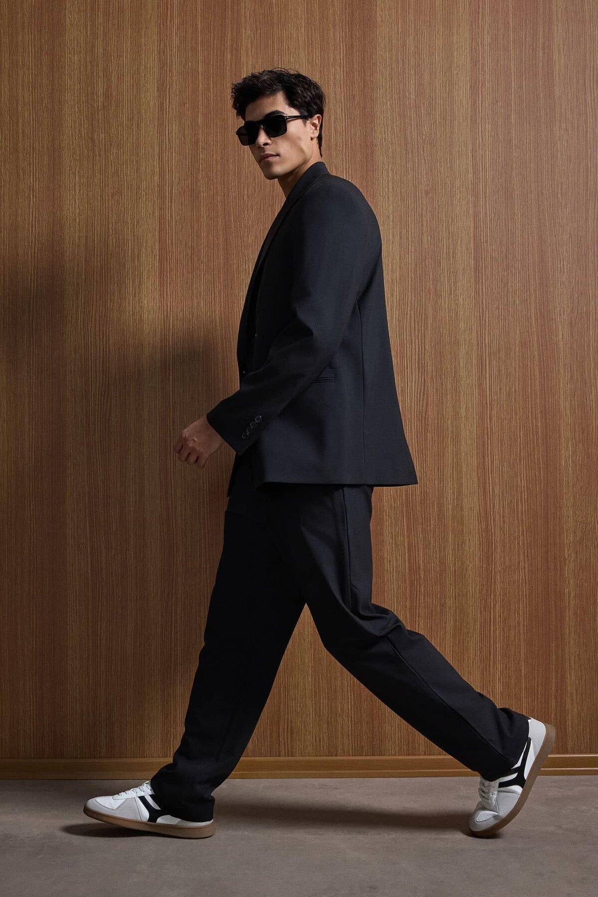 ablukaonline  Erkek Oversize Rahat Kalıp Kruvaze Takım Elbise Siyah - Görsel 7