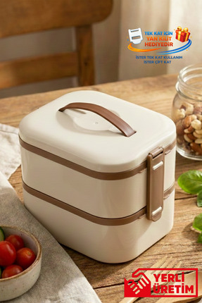 GUGGA Tier - 2 Katlı Sızdırmaz Kapaklı Lunchbox 1000 ml