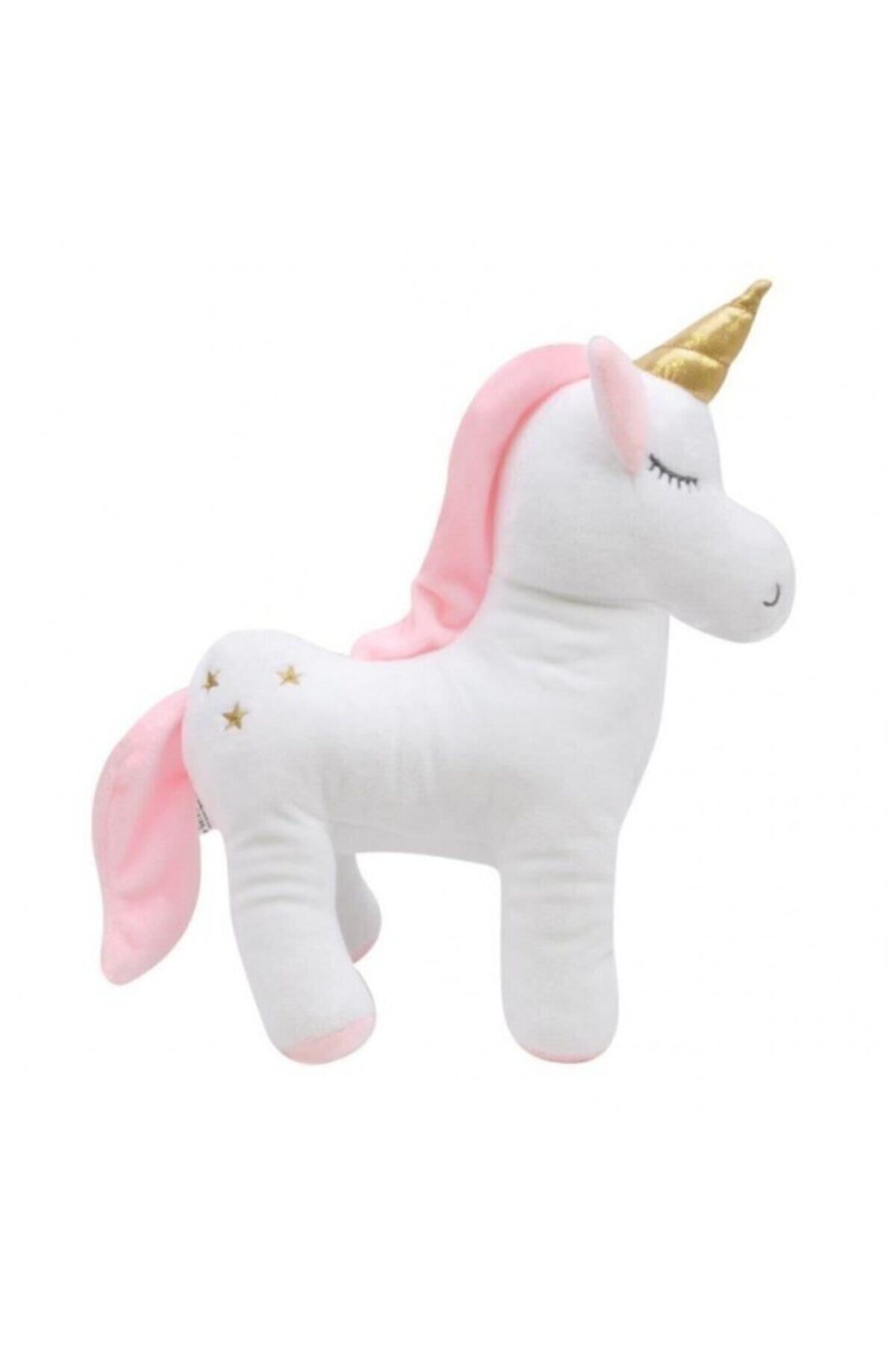 MY toys Peluş Unicorn Figürlü Yastık 33 Cm. (BEYAZ) Uyku Arkadaşı fotoğrafı 2 (önizleme)