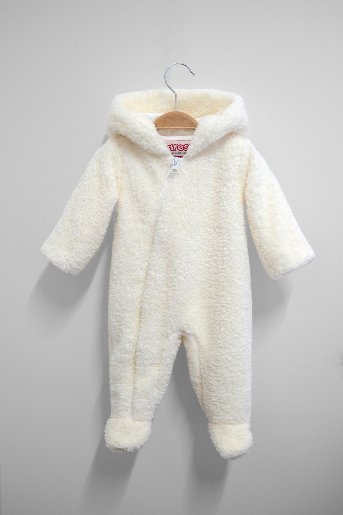 Aressy Welsoft Kapüşonlu Bebek Tulum Patikli Peluş Tulum Teddy Kemik Fermuarlı Uyku Tulum Pramsuit Kozmonot fotoğrafı 7 (önizleme)