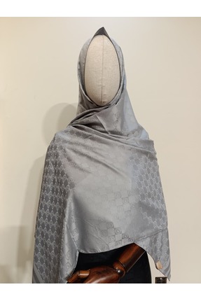 Esima Butik Kare Desen Özel Seri İpeksi Dokulu Jakar Şal