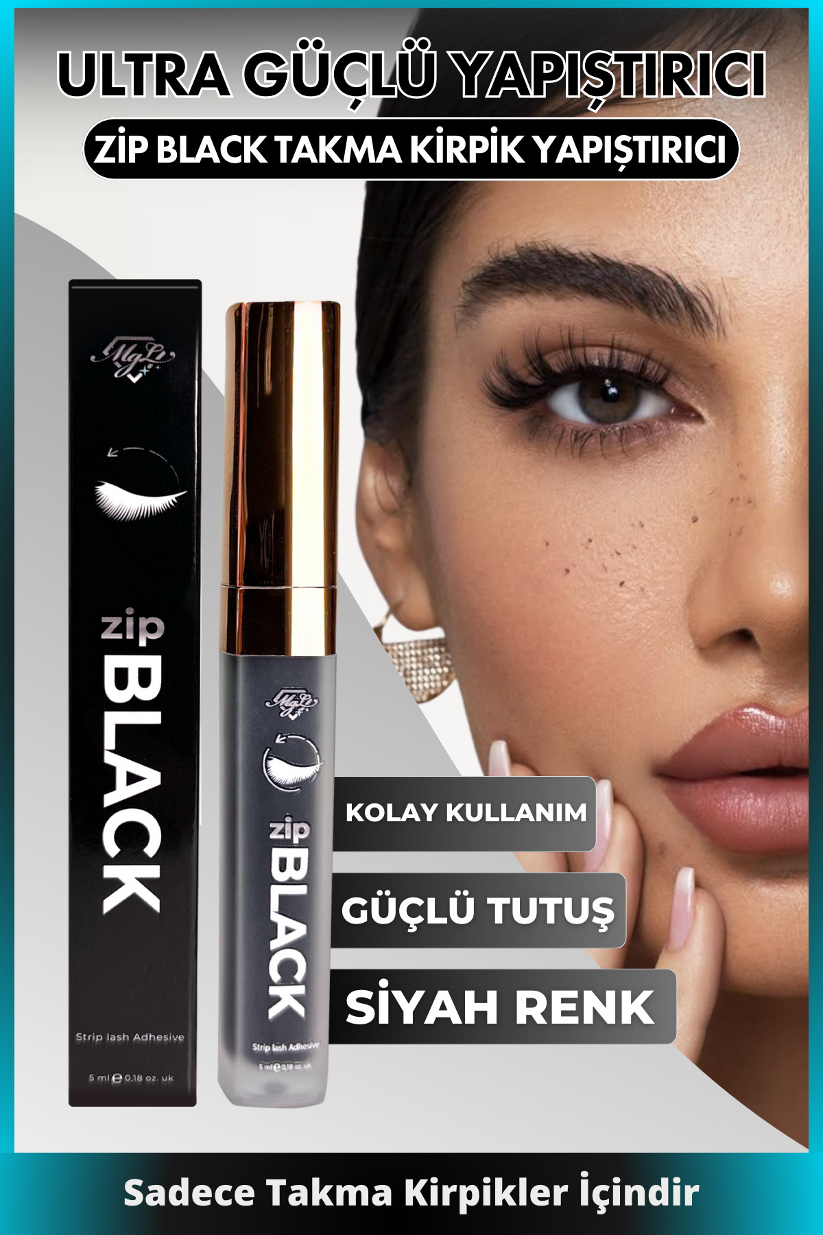 Magic Lash Zip Black Ultra Güçlü Siyah Ekspres Volume Takma Kirpik Yapıştırıcı Mükemmel Kalıcılık - Fiyatı, Yorumları