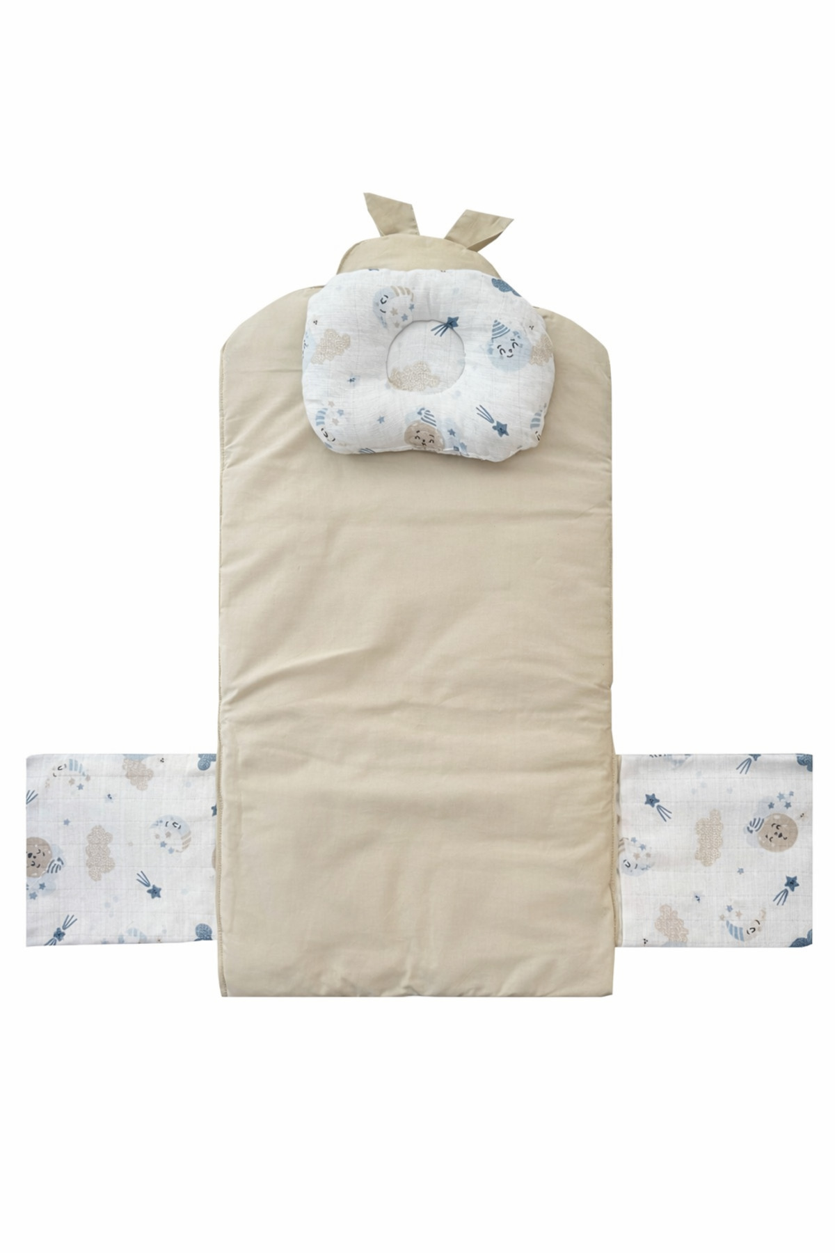 Jaju Baby Müslin Ay Desen Süpriz Altaçmalı Çanta - Altaçma Minderi - Alt değiştirme fotoğrafı 6 (önizleme)