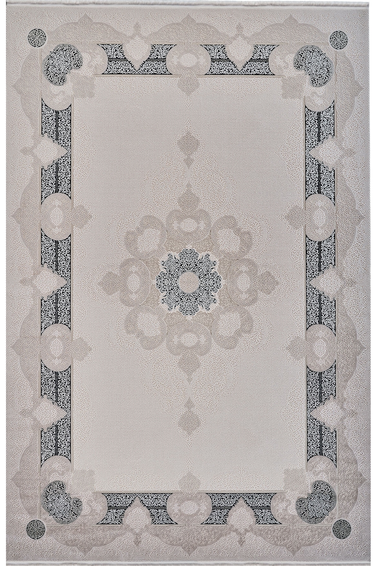 Esiliva 13919 Natural Yarn Blue Viscose Classic Living Room Rugs