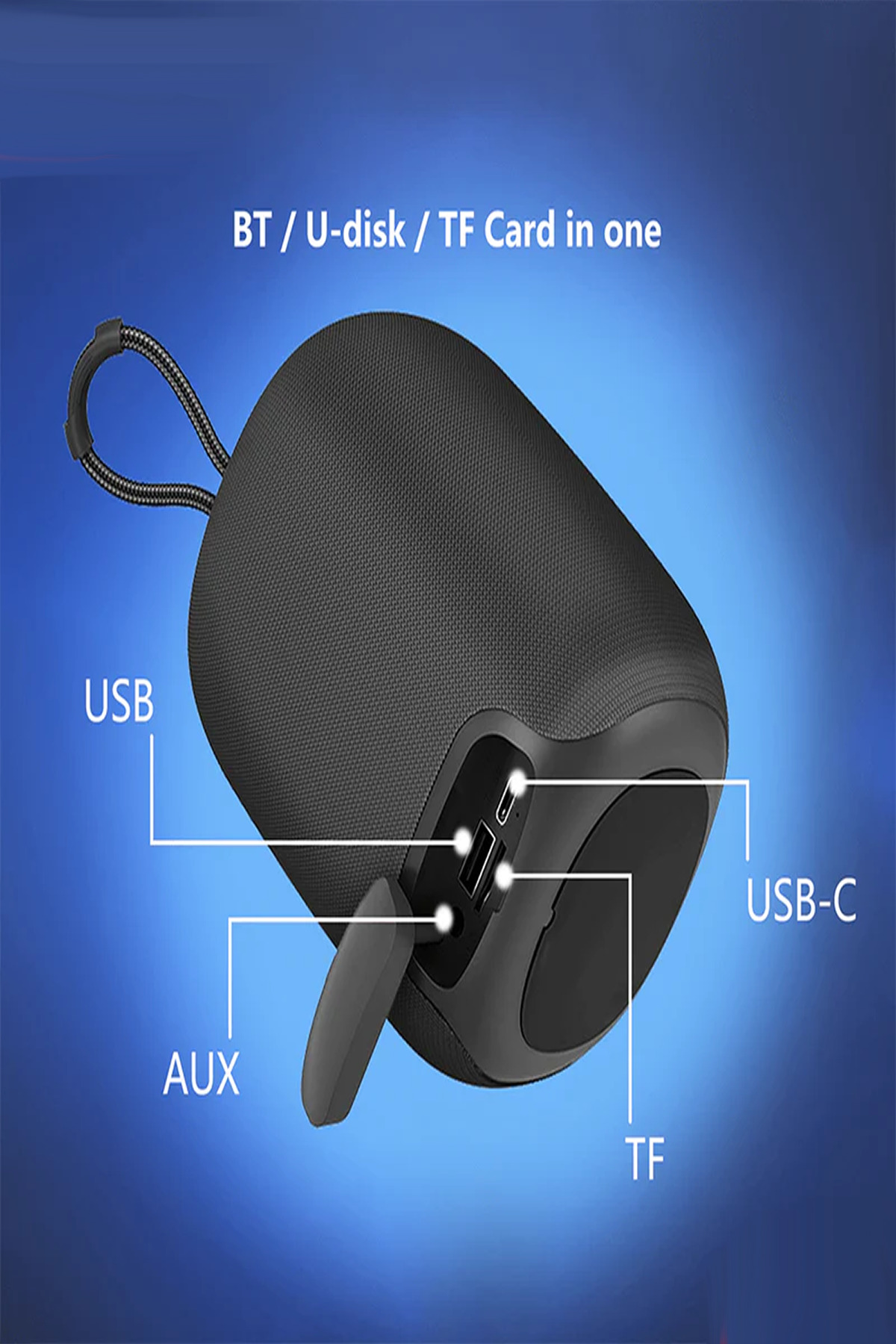 Resim Earldom A27 RGB Işıklı Süper Baslı Bluetooth Kablosuz Hoparlör - Siyah 472096 