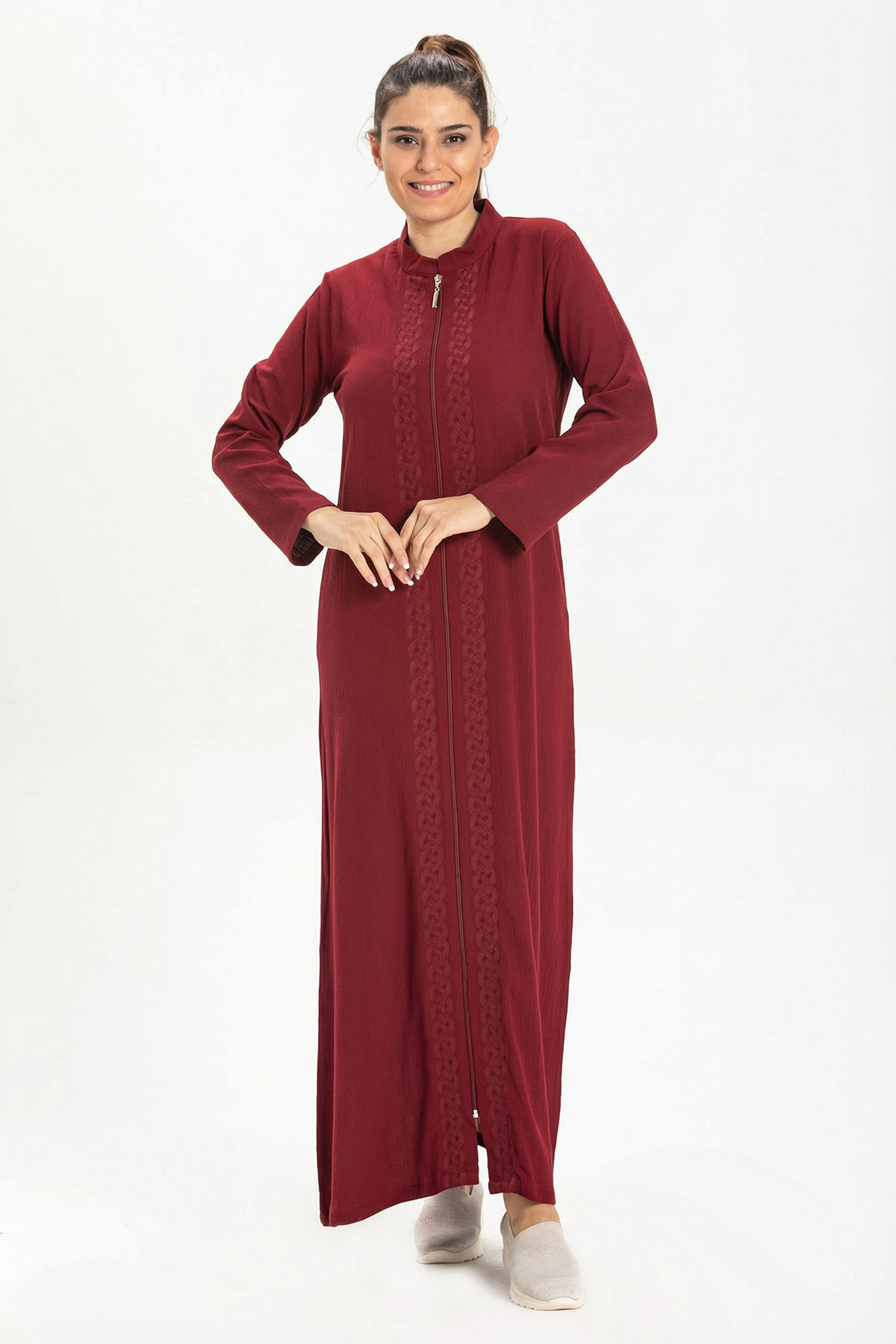 Cemre Şile Cloth Seasonal Abaya Claret Red Brd