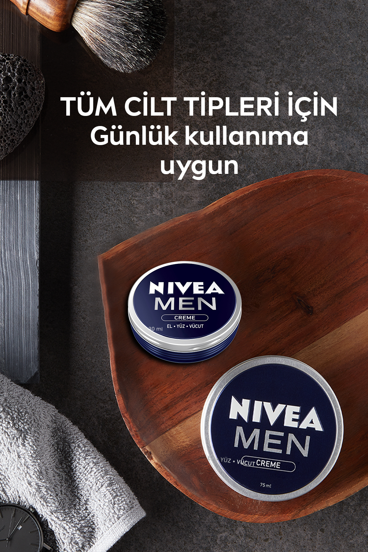 MEN Erkek Creme Nemlendirici Bakım Kremi 30 ml,Yüz,El,Vücut İçin,E Vitamini,Ferah Koku — 70845 — تصویر 5 از 7