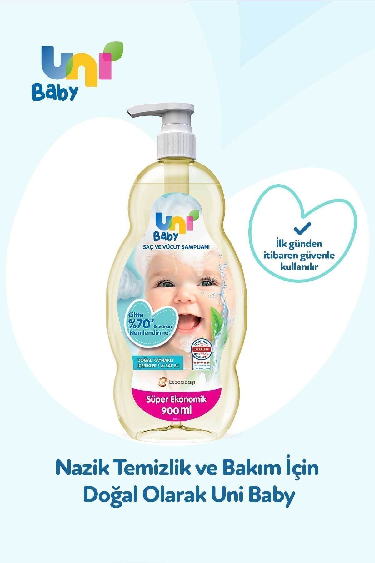 Uni Baby Saç Ve Vücut Şampuan 900 ml 3'lü fotoğrafı 4 (önizleme)