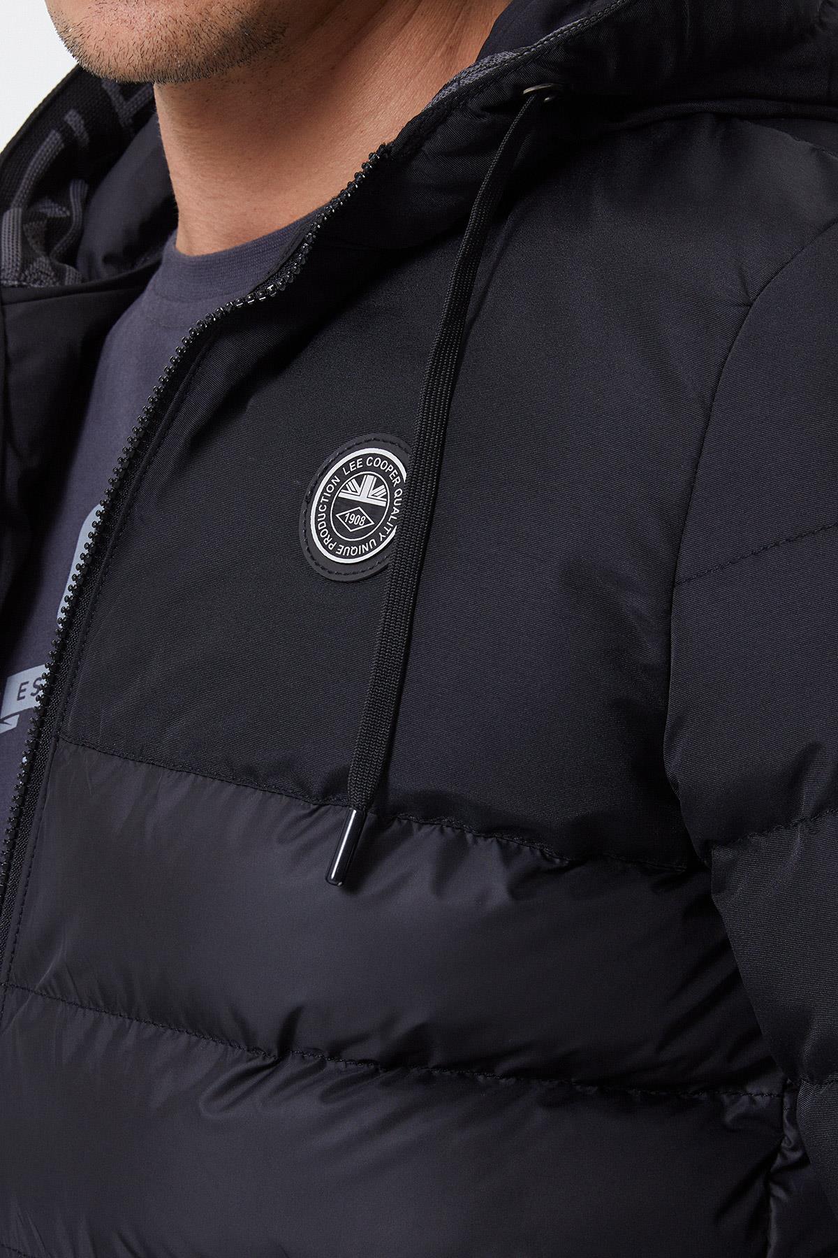 Lee Cooper Devın Erkek Şişme Mont Siyah görsel 5