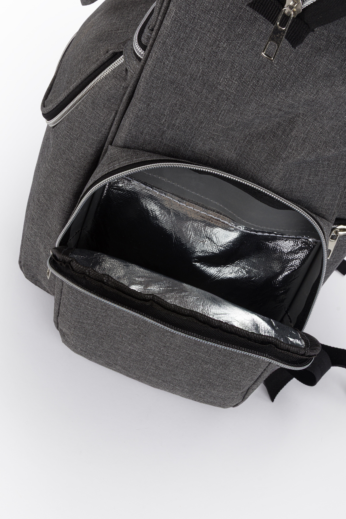 Lui Baby Anne Bebek Bakım Sırt Çantası Termos Biberon Bölmeli ve Bebek Arabası Metal Askı Aparatlı Lüks Model fotoğrafı 6 (önizleme)