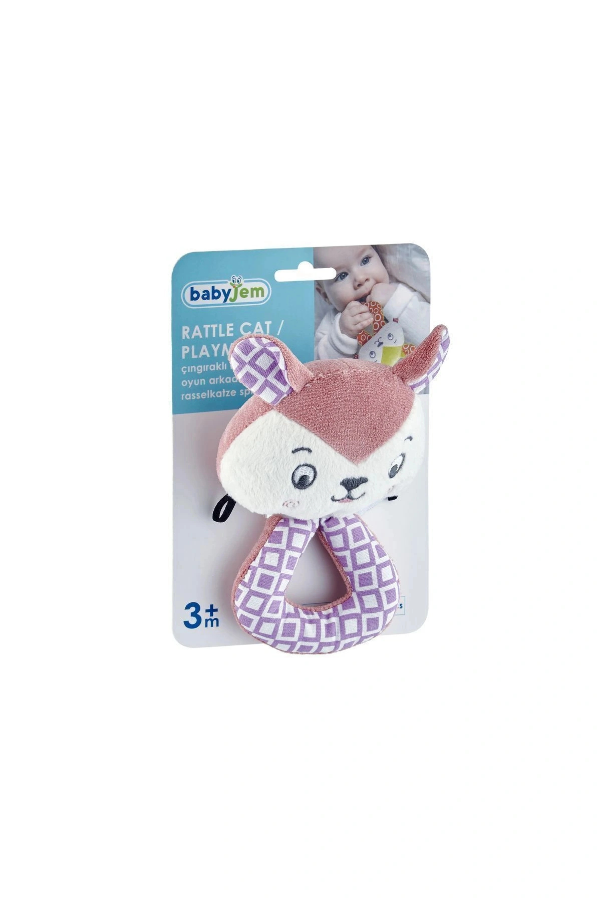 Babyjem Çıngıraklı Kedi Oyun Arkadaşım Gül Kurusu fotoğrafı 6 (önizleme)