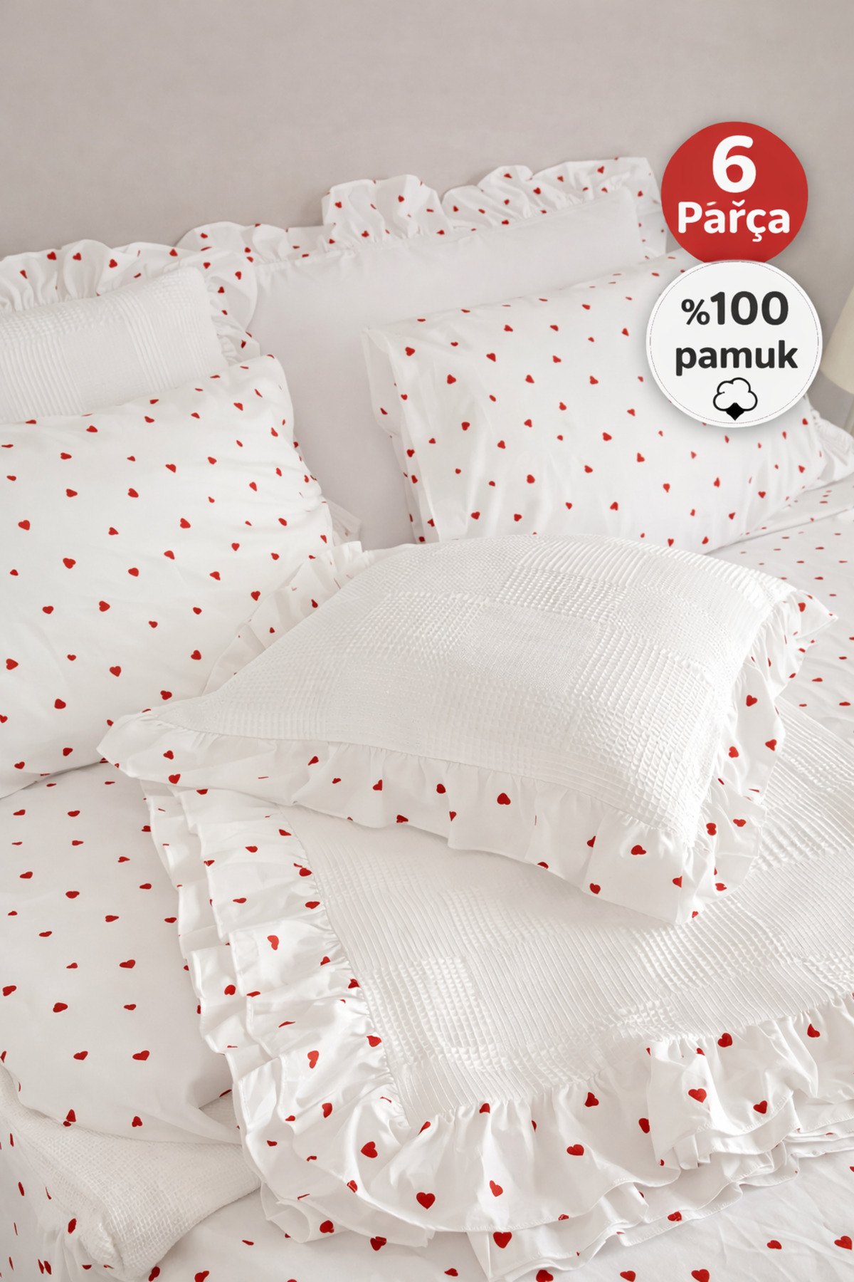 GÖRMEZ TEKSTİL 100% памучен фланел 6-частен комплект чаршафи за двойно легло ...