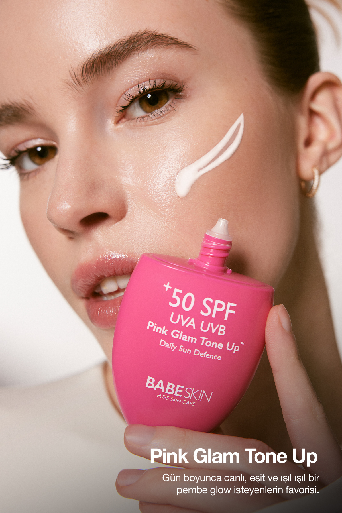 Ton Eşitleyici Aydınlatıcı Leke Karşıtı Yüz Güneş Kremi Pink Glam Tone Up 50 Spf, 50ml Tüm Ciltler — 1 — تصویر 4 از 7