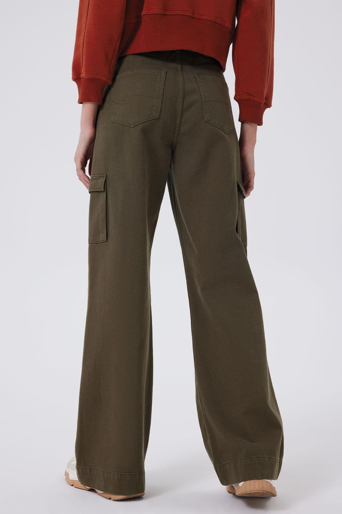 Lee Cooper  Sandy Kadın Dokuma Pantolon Haki - Görsel 3