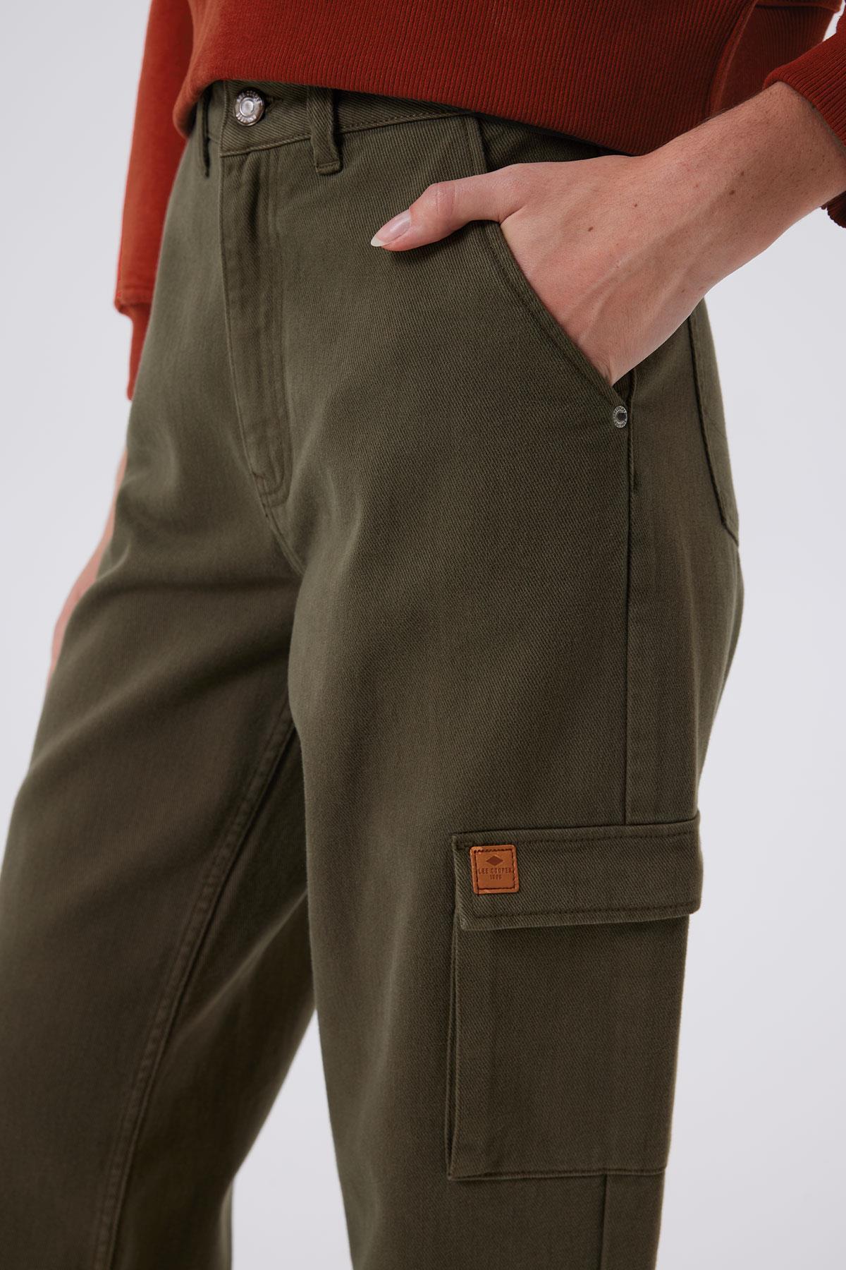 Lee Cooper  Sandy Kadın Dokuma Pantolon Haki - Görsel 4