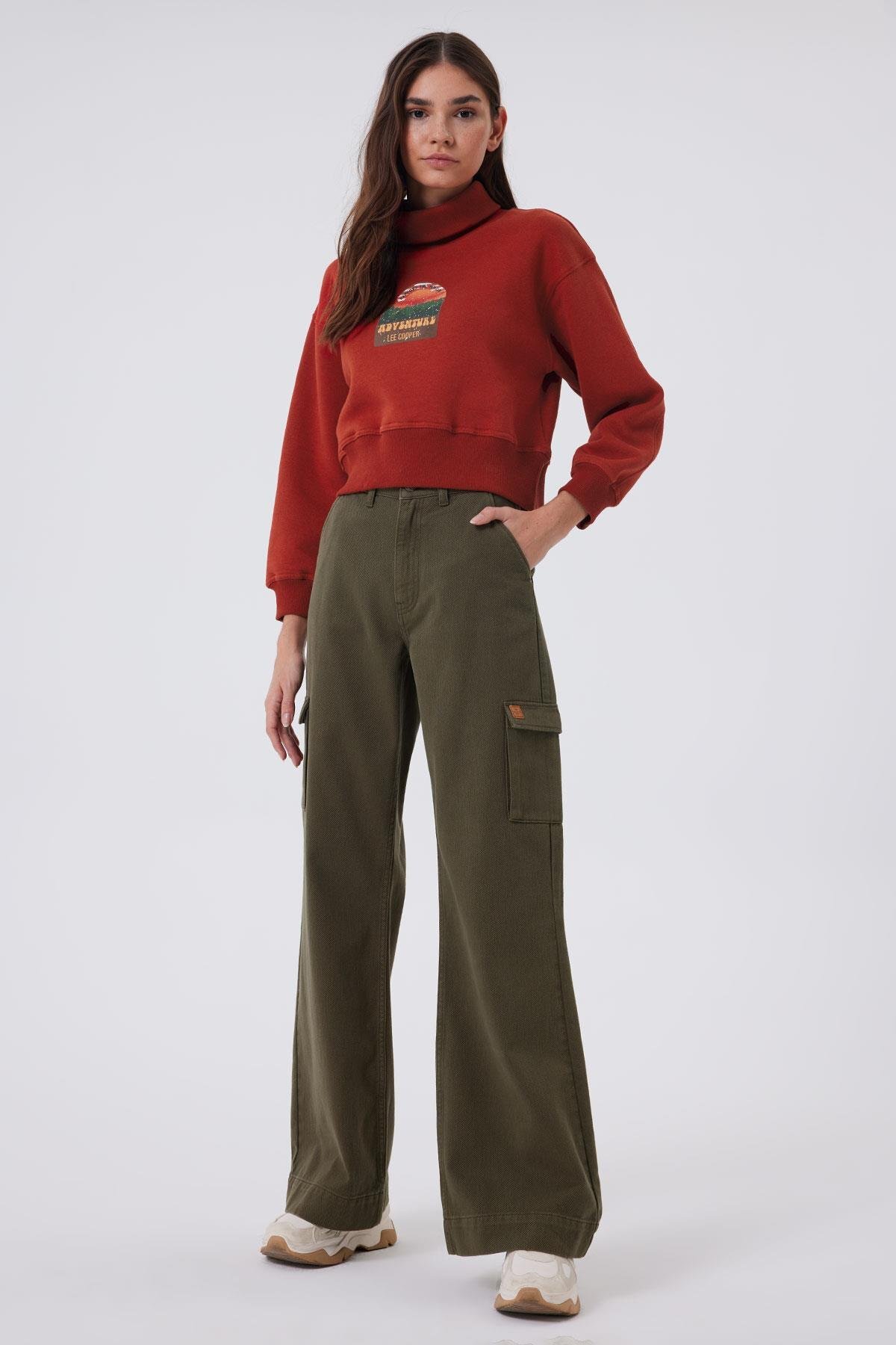 Lee Cooper  Sandy Kadın Dokuma Pantolon Haki