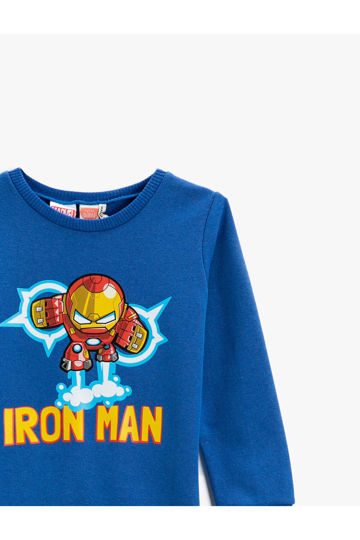 Koton Iron Man Baskılı Sweatshirt Bisiklet Yaka Lisanslı fotoğrafı 3 (önizleme)