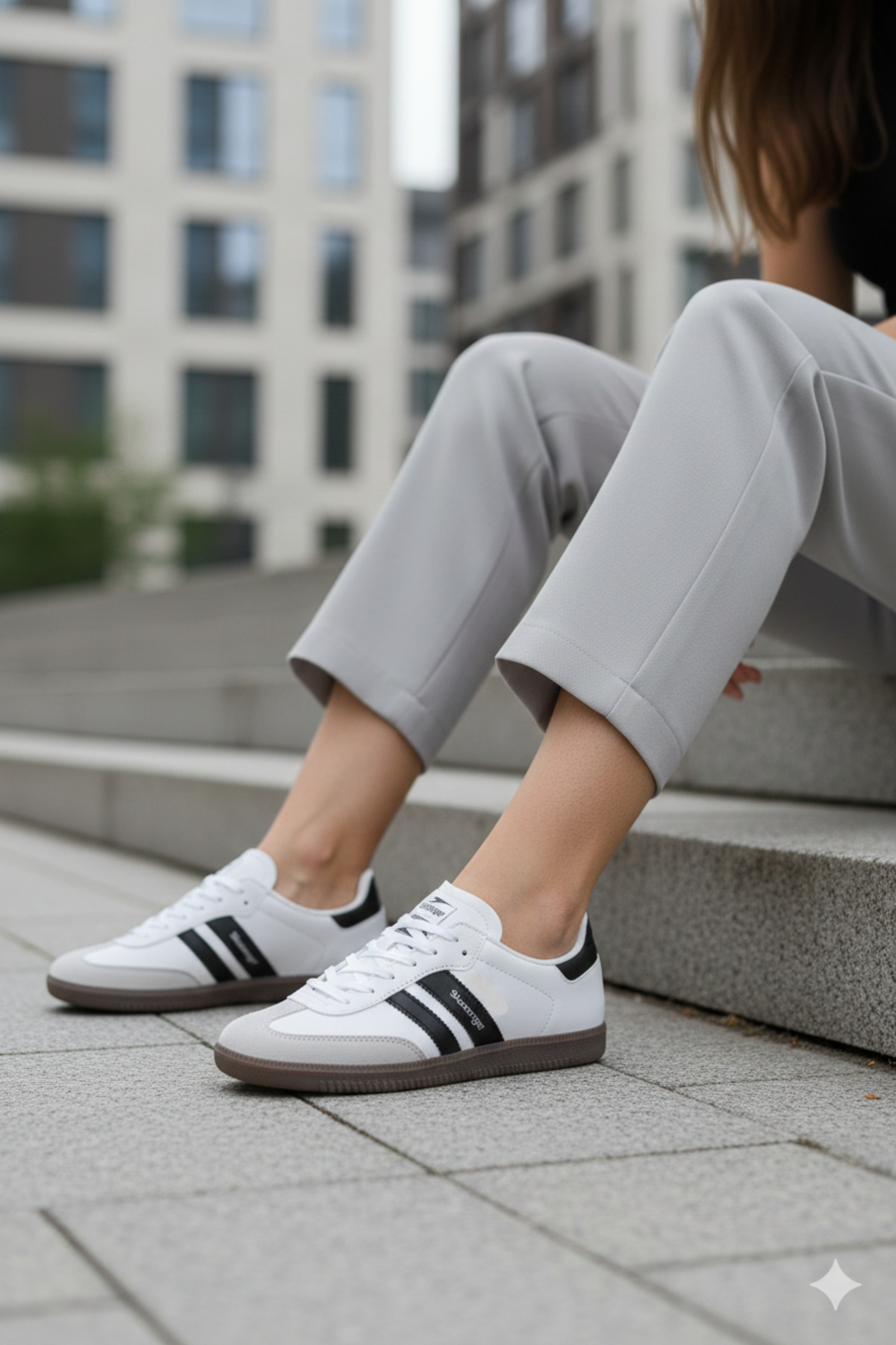 Slazenger  INDIA Kadın Erkek Unisex Beyaz / Siyah Sneaker Günlük Spor Ayakkabısı