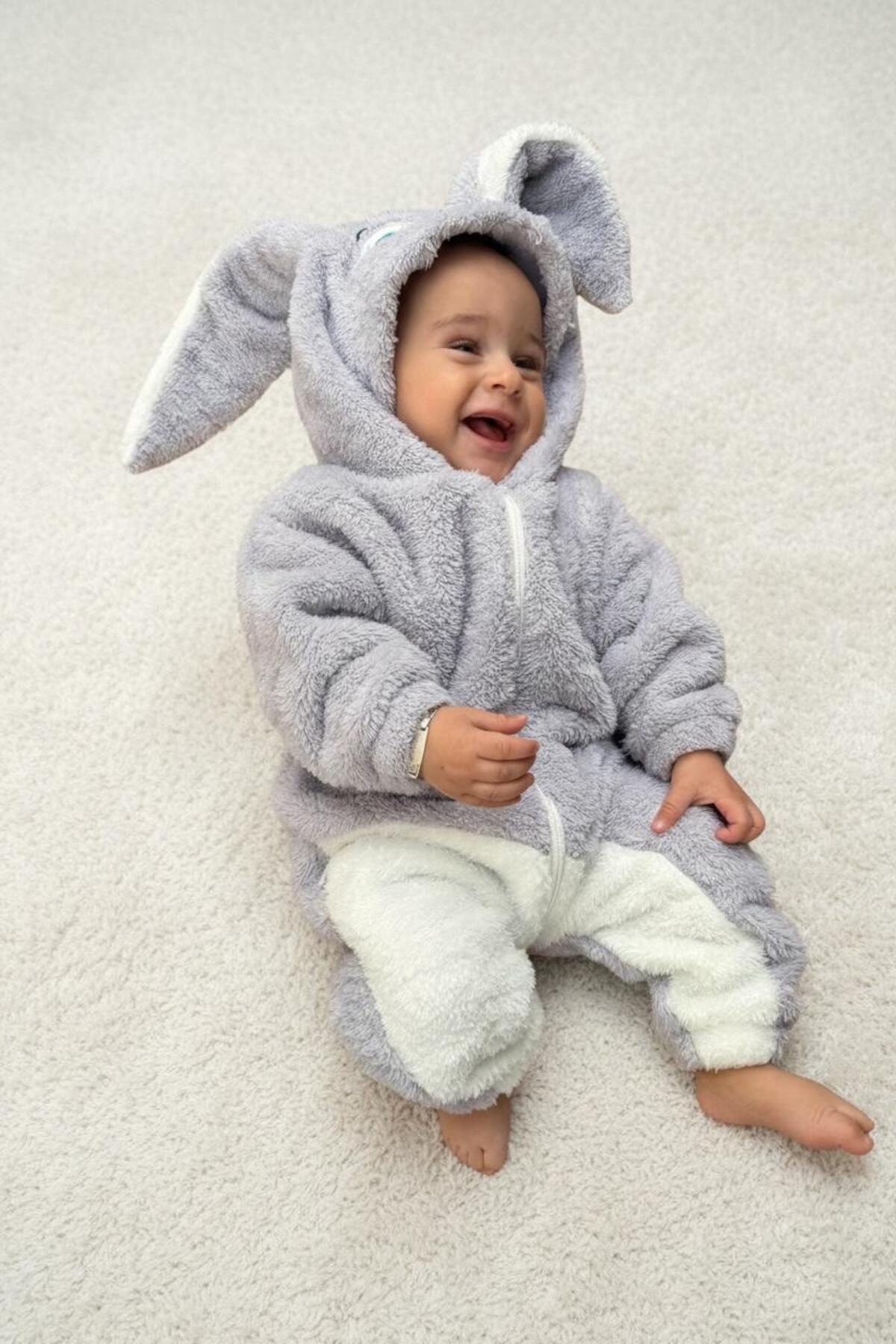 Bebesev Welsoft Peluş Unisex Fermuarlı Kışlık Bebek Uyku Tulumu Bebek Tulumu Çocuk Tulumu Çocuk Kostümü fotoğrafı 5 (önizleme)