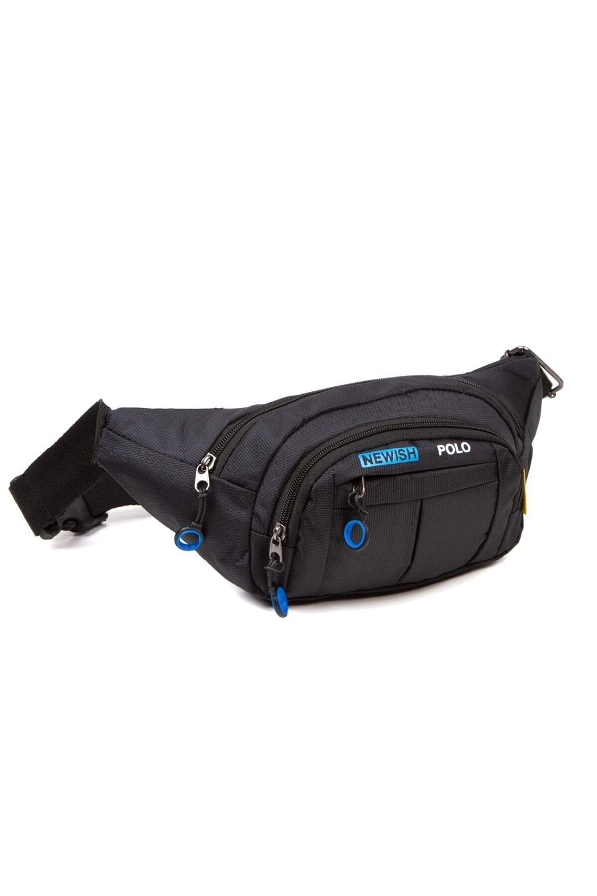Av A Dos Siyah Unisex Suya Dayanıklı Kulaklık Çıkış Çapraz Askılı Omuz Spor Bel Çanta Günlük Yürüyüş Outdoor görsel 8