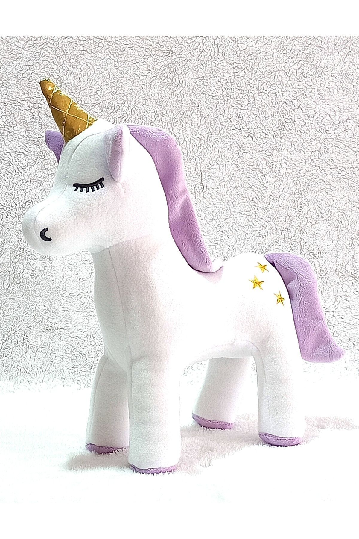 MY toys Peluş Unicorn Figürlü Yastık 33 Cm. (LİLA) fotoğrafı 4 (önizleme)