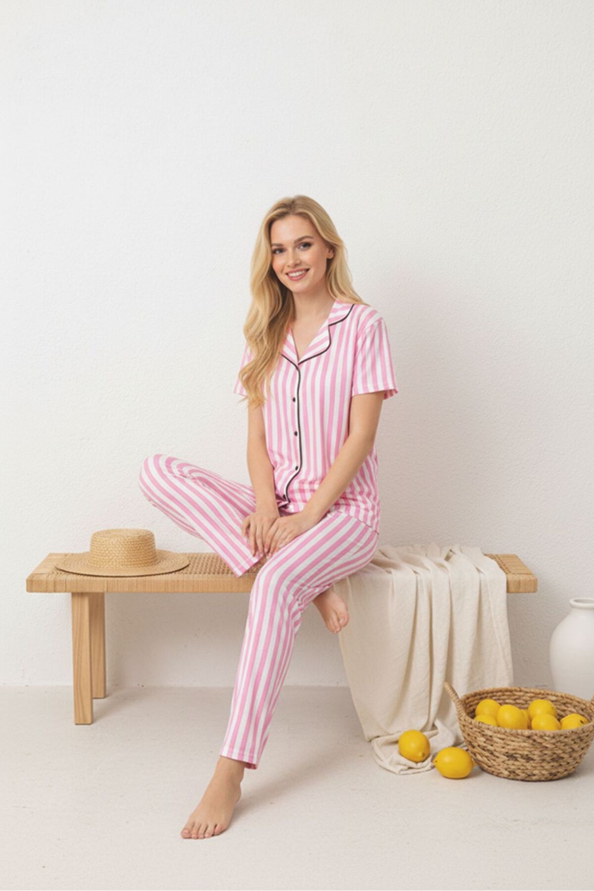 Sude HOMEWEAR Bavlněný pyžamový set s krátkým rukávem