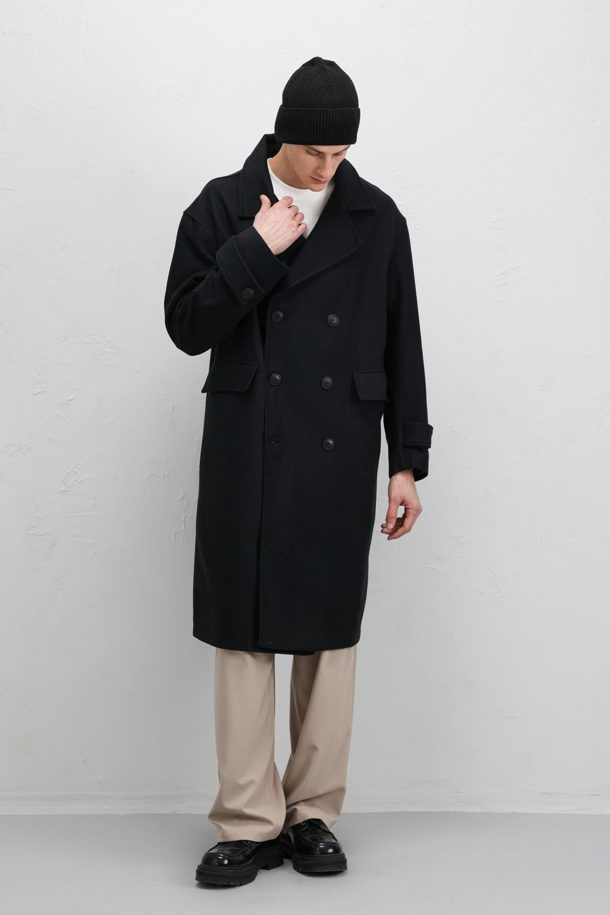 VAMOSCLO Oversize Kaban Siyah görsel 3