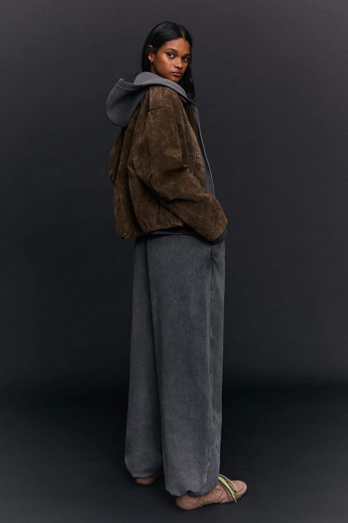 Bershka  Stoperli barrel fit şardonlu eşofman altı - Görsel 3