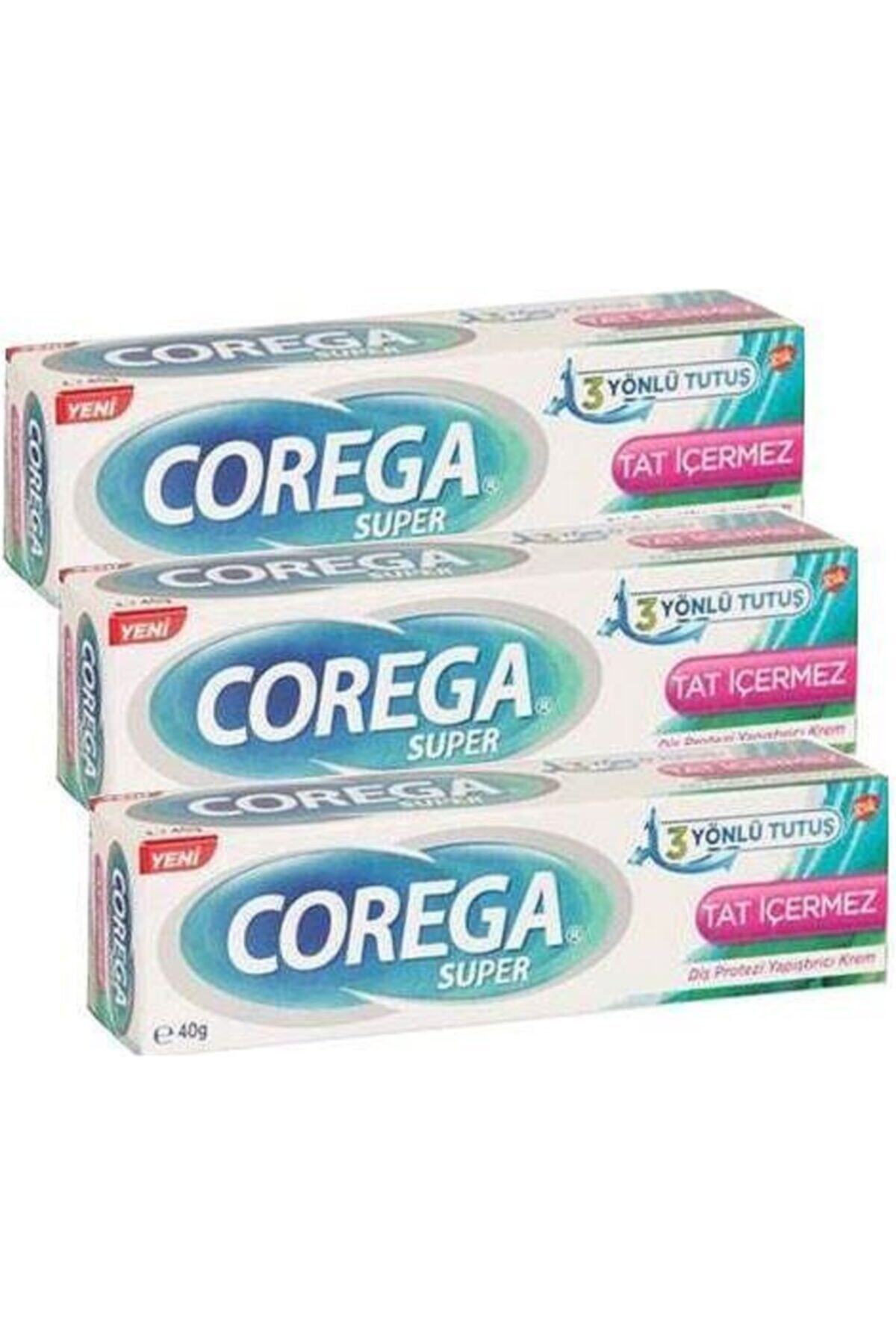 Corega Tat Içermez Diş Protez Yapıştırıcı Krem 40gr 3 Adet - Fiyatı, Yorumları