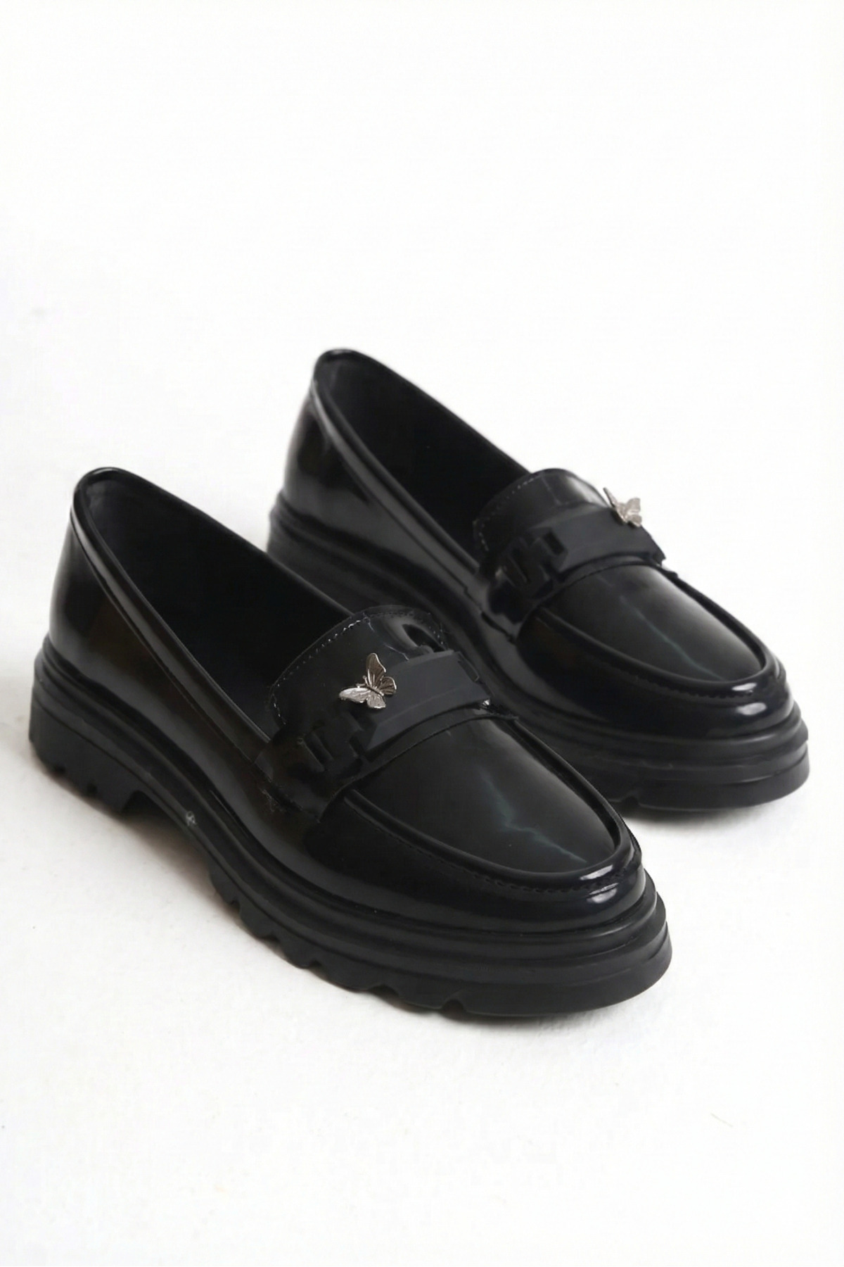 Women's Special Design Casual Oxford with Lightweight and Thick Sole, Casual Loafer Shoes with Butterfly Buckle